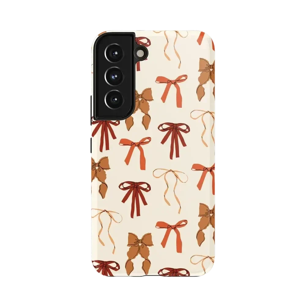 Fall Girlie | Pumpkin Spice Bows Case Phone Case get.casely Essential Galaxy S22