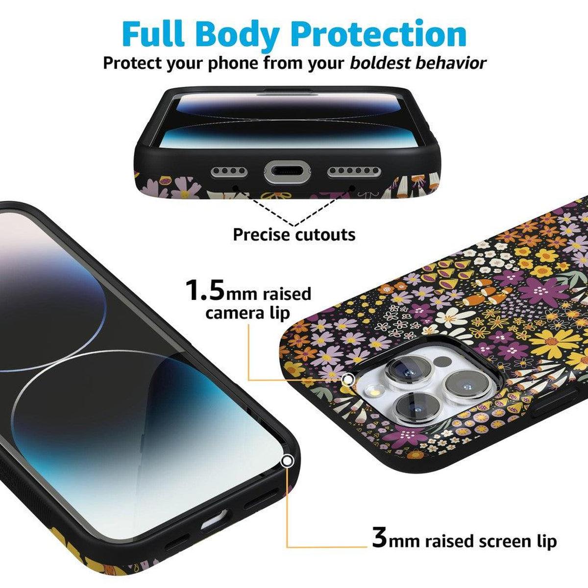 Falling for You | Plum Floral Case iPhone Case get.casely