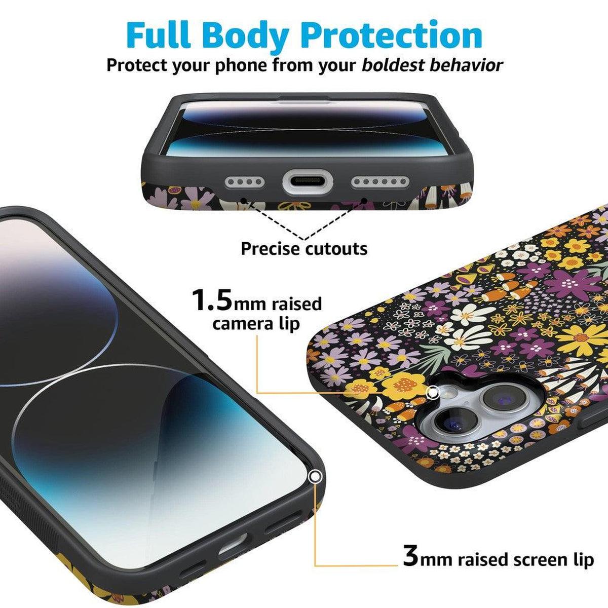 Falling for You | Plum Floral Case iPhone Case get.casely