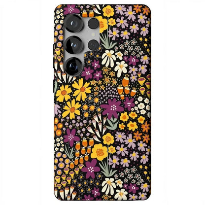 Falling for You | Plum Floral Samsung Case Samsung Case Casetry Essential + MagSafe® Galaxy S25 Ultra