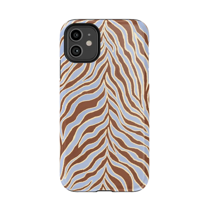 Untamed | Brown & Blue Zebra Case - iPhone 11