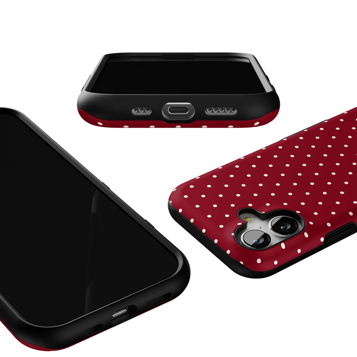 On the Dot | Maroon Polka Dot Case