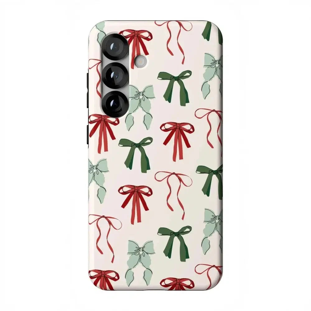Festive Girlie | Holiday Bows Case Phone Case Casetry Essential + MagSafe® Galaxy S25