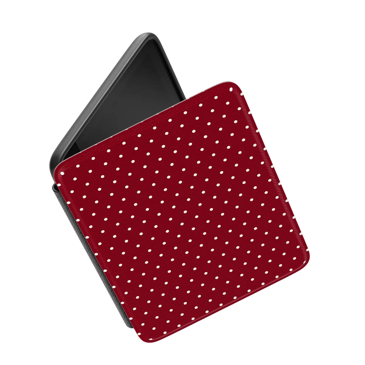 On the Dot | Maroon Polka Dot Kindle Case