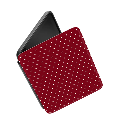 On the Dot | Maroon Polka Dot Kindle Case