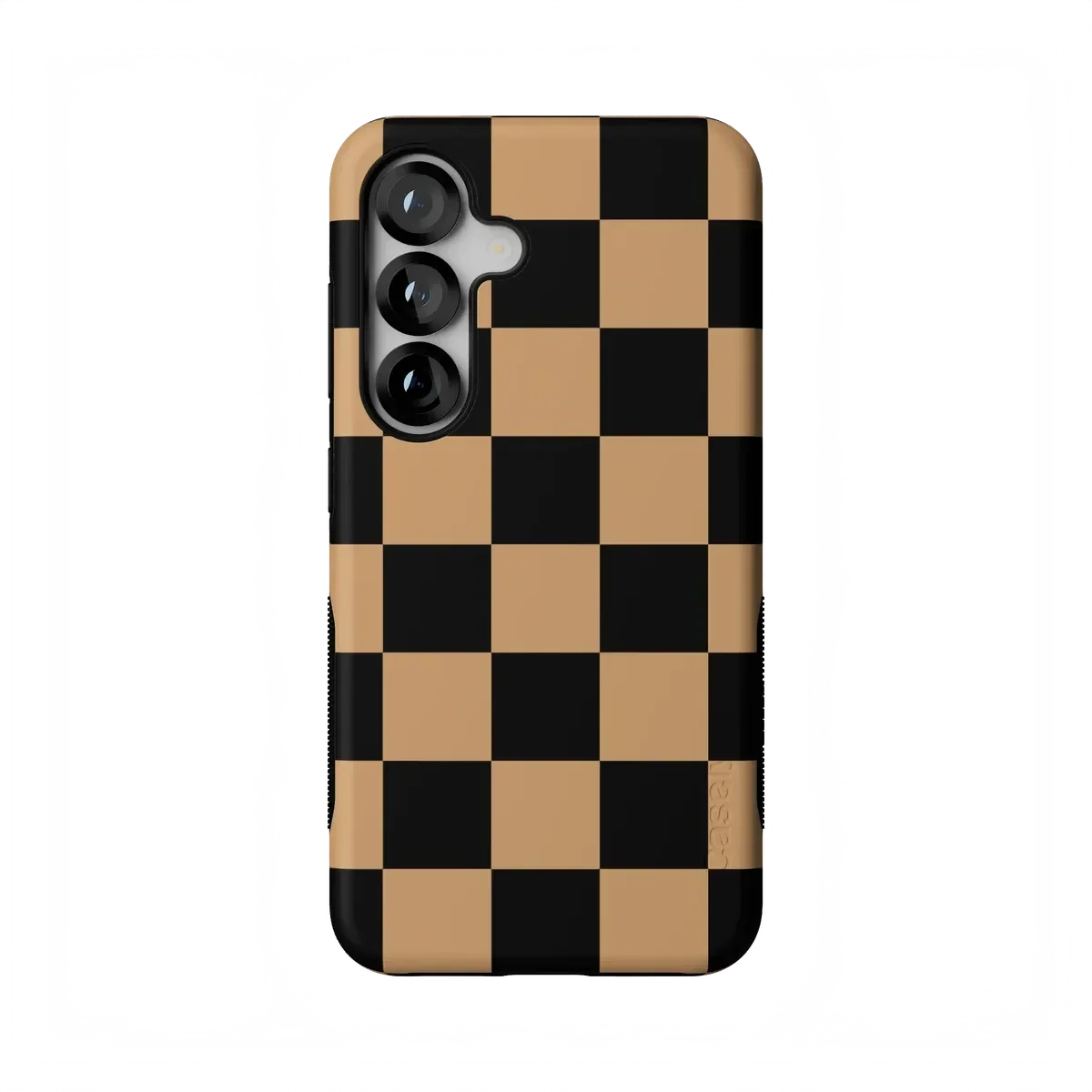 Fit Check | Black & Brown Checkerboard Case iPhone Case get.casely Bold Flex + MagSafe® Galaxy S25
