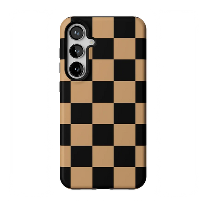 Fit Check | Black & Brown Checkerboard Case iPhone Case get.casely Essential Galaxy S24 Plus