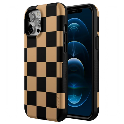 Fit Check | Black & Brown Checkerboard Case iPhone Case get.casely