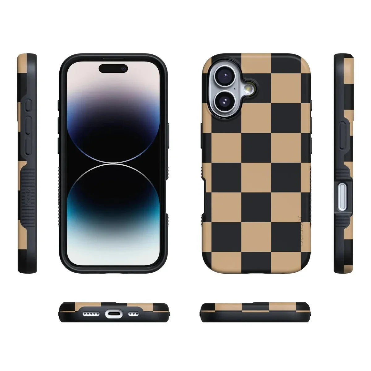 Fit Check | Black & Brown Checkerboard Case iPhone Case get.casely