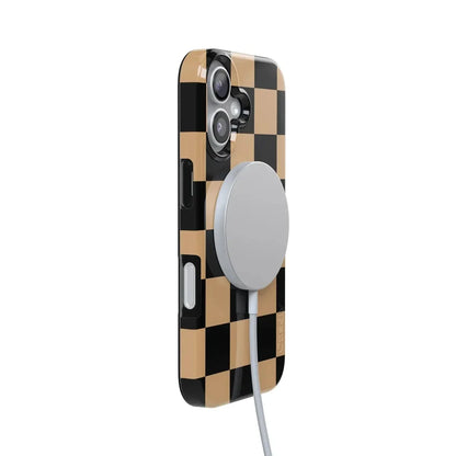 Fit Check | Black & Brown Checkerboard Case iPhone Case get.casely