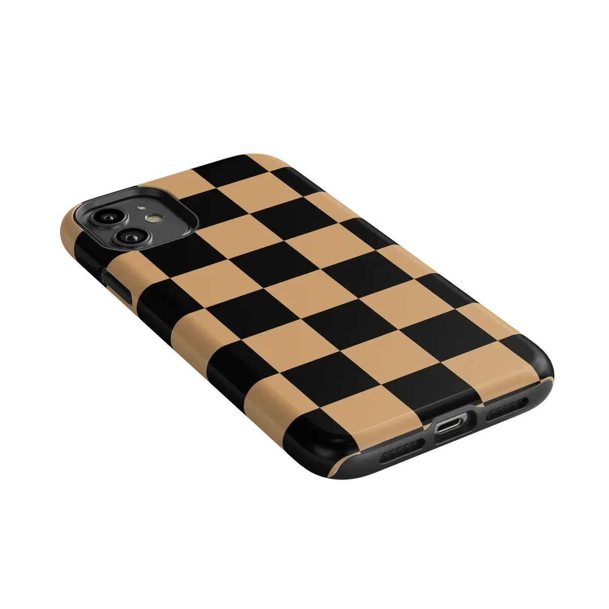 Fit Check | Black & Brown Checkerboard Case iPhone Case get.casely