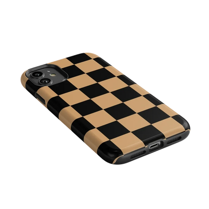 Fit Check | Black & Brown Checkerboard Case iPhone Case get.casely