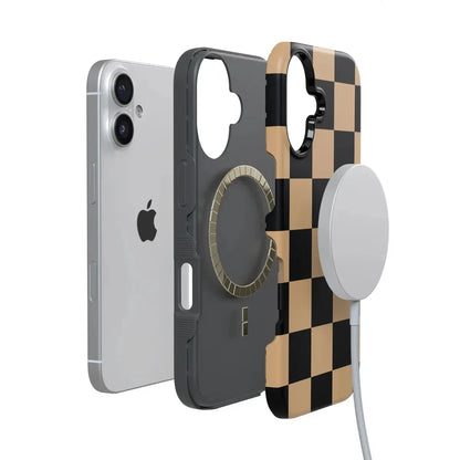 Fit Check | Black & Brown Checkerboard Case iPhone Case get.casely