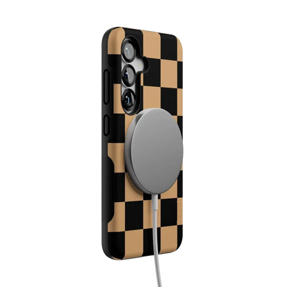 Fit Check | Black & Brown Checkerboard Case iPhone Case get.casely