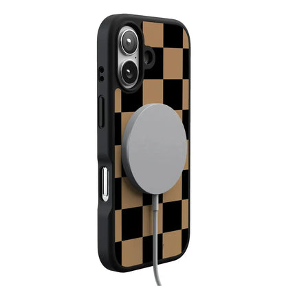 Fit Check | Black & Brown Checkerboard Case iPhone Case get.casely