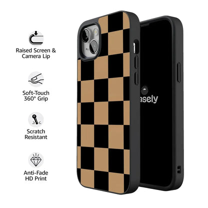 Fit Check | Black & Brown Checkerboard Case iPhone Case get.casely