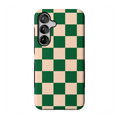 Fit Check | Green Checkerboard Case iPhone Case get.casely Bold Flex + MagSafe® Galaxy S25 Plus
