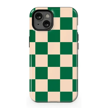 Fit Check | Green Checkerboard Case iPhone Case get.casely Essential + MagSafe® iPhone 13