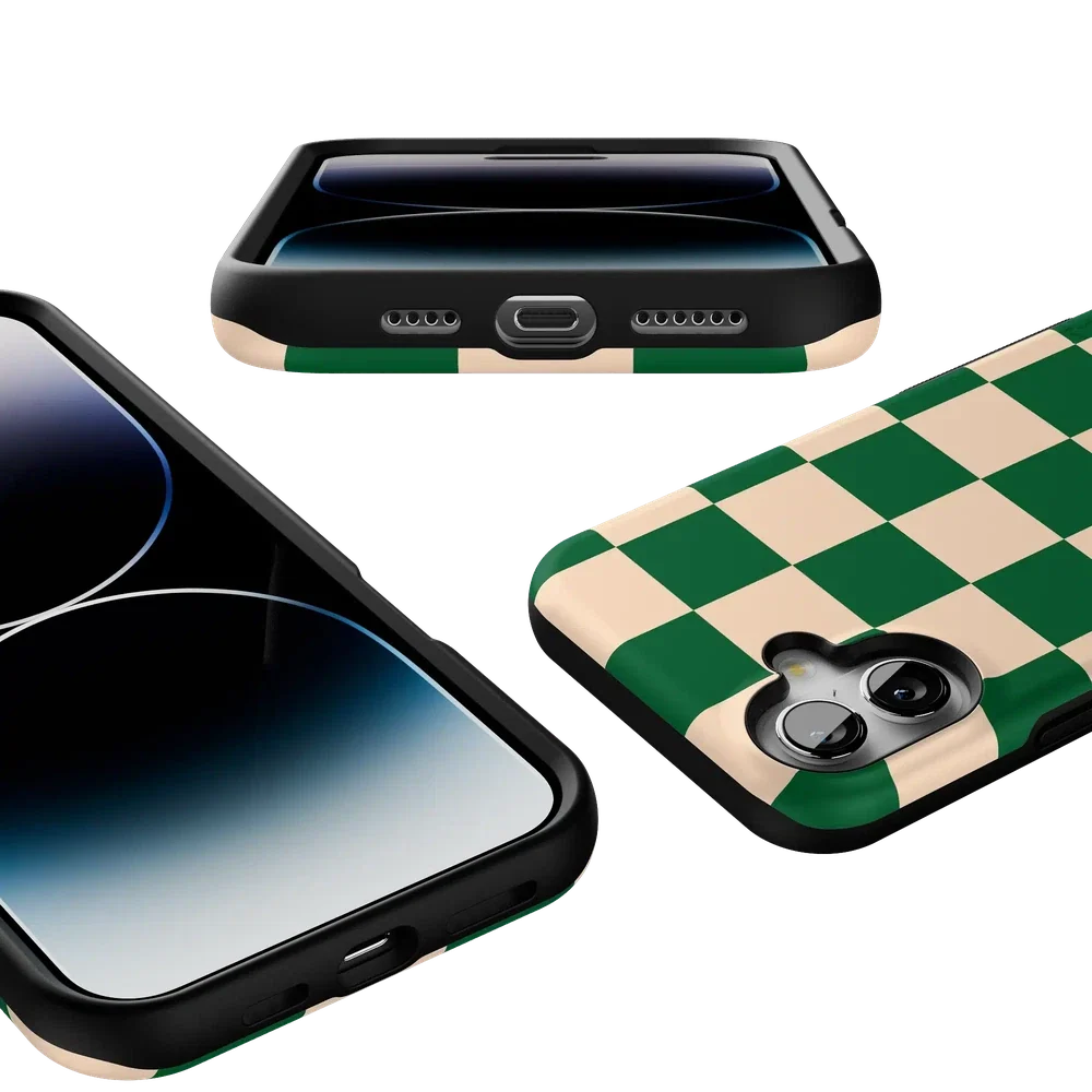 Fit Check | Green Checkerboard Case iPhone Case get.casely