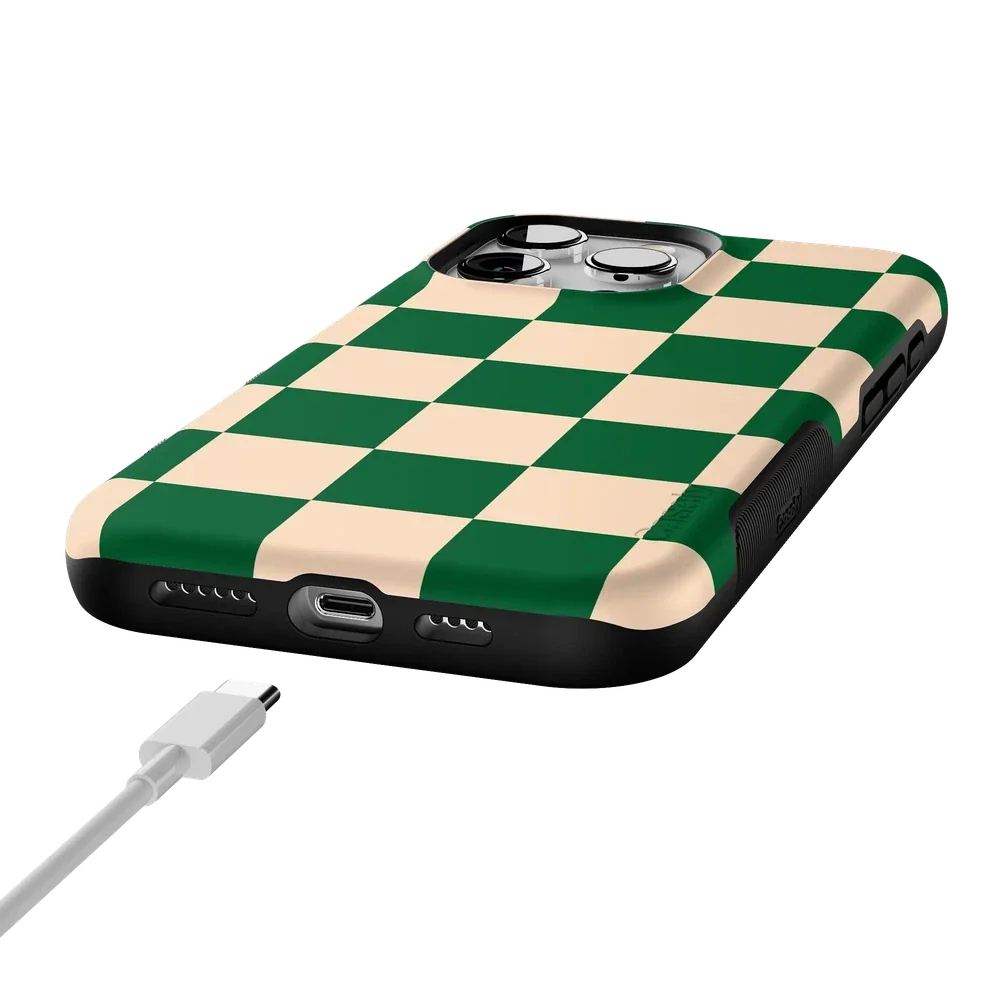 Fit Check | Green Checkerboard Case iPhone Case get.casely