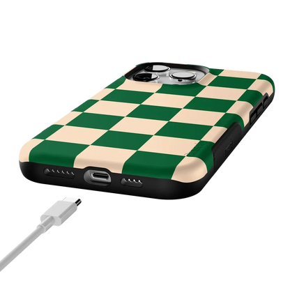 Fit Check | Green Checkerboard Case iPhone Case get.casely