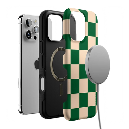 Fit Check | Green Checkerboard Case iPhone Case get.casely