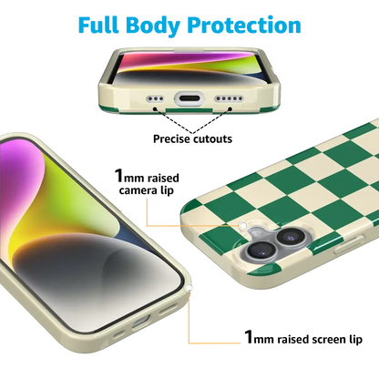 Fit Check | Green Checkerboard Case iPhone Case get.casely