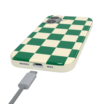 Fit Check | Green Checkerboard Case iPhone Case get.casely