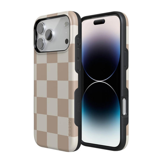 Fit Check | Neutral Checkerboard Case iPhone Case get.casely