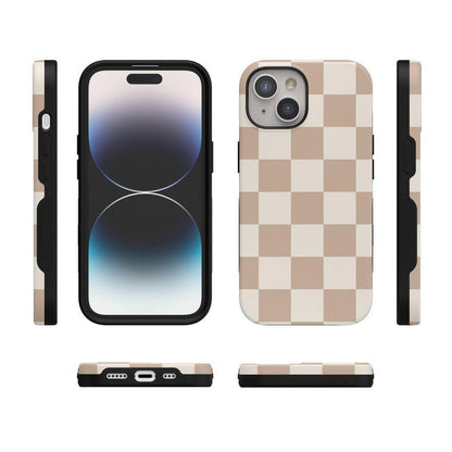 Fit Check | Neutral Checkerboard Case iPhone Case get.casely