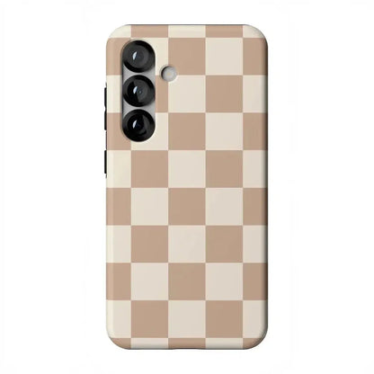 Fit Check | Neutral Checkerboard Samsung Case Samsung Case Casetry Essential + MagSafe® Galaxy S25