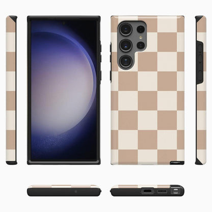Fit Check | Neutral Checkerboard Samsung Case Samsung Case Casetry