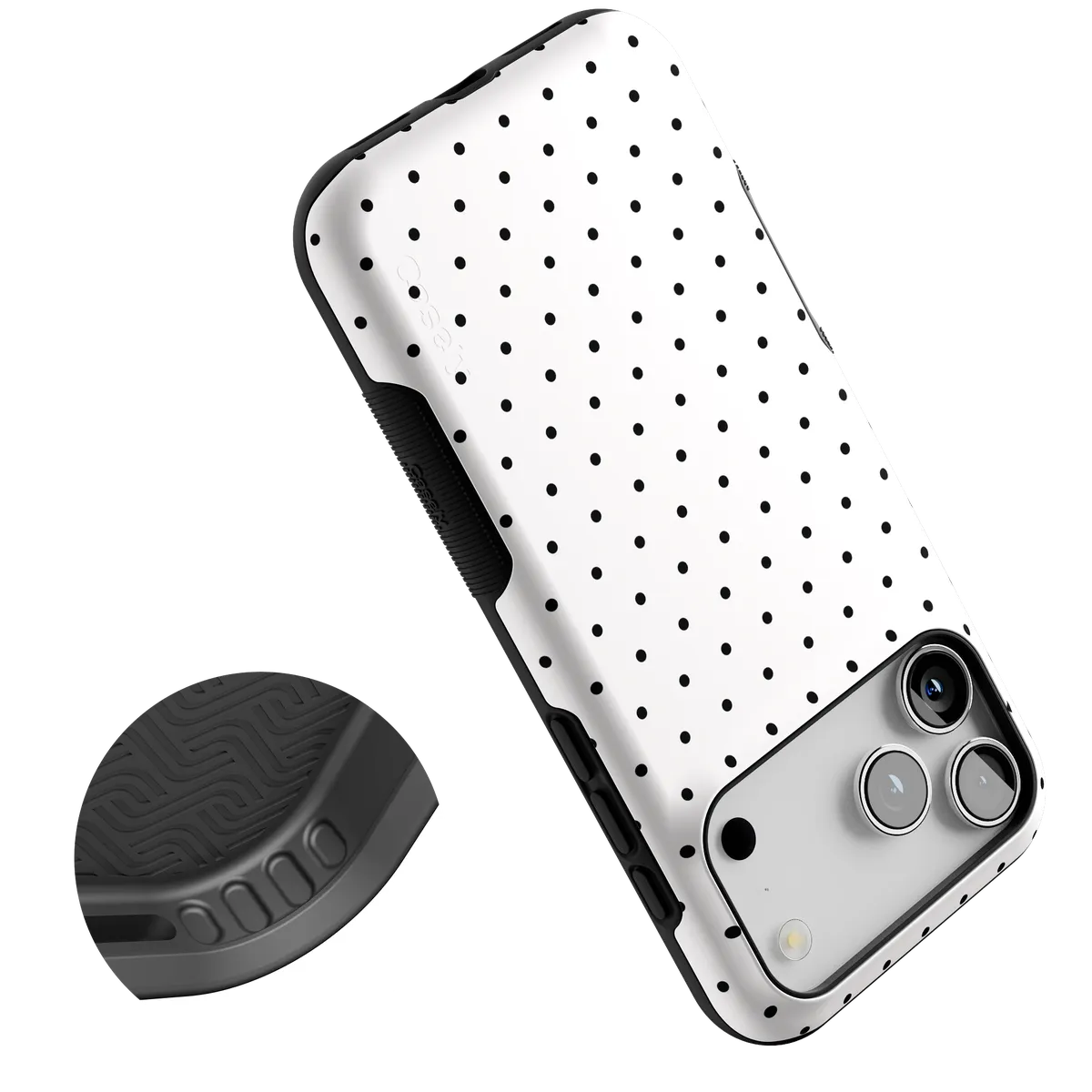 On the Dot | Black Polka Dot Case