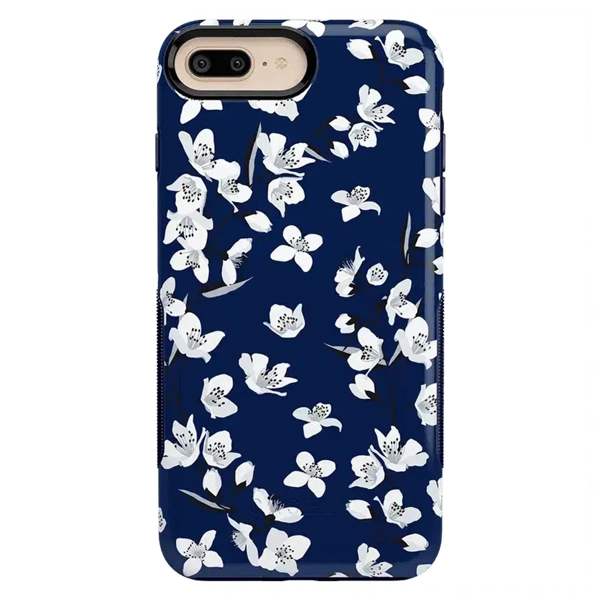 Floral Forest | Navy Cherry Blossom Floral Case iPhone Case get.casely Bold iPhone 6/7/8 Plus