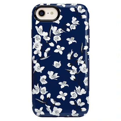 Floral Forest | Navy Cherry Blossom Floral Case iPhone Case get.casely Bold iPhone 6/7/8