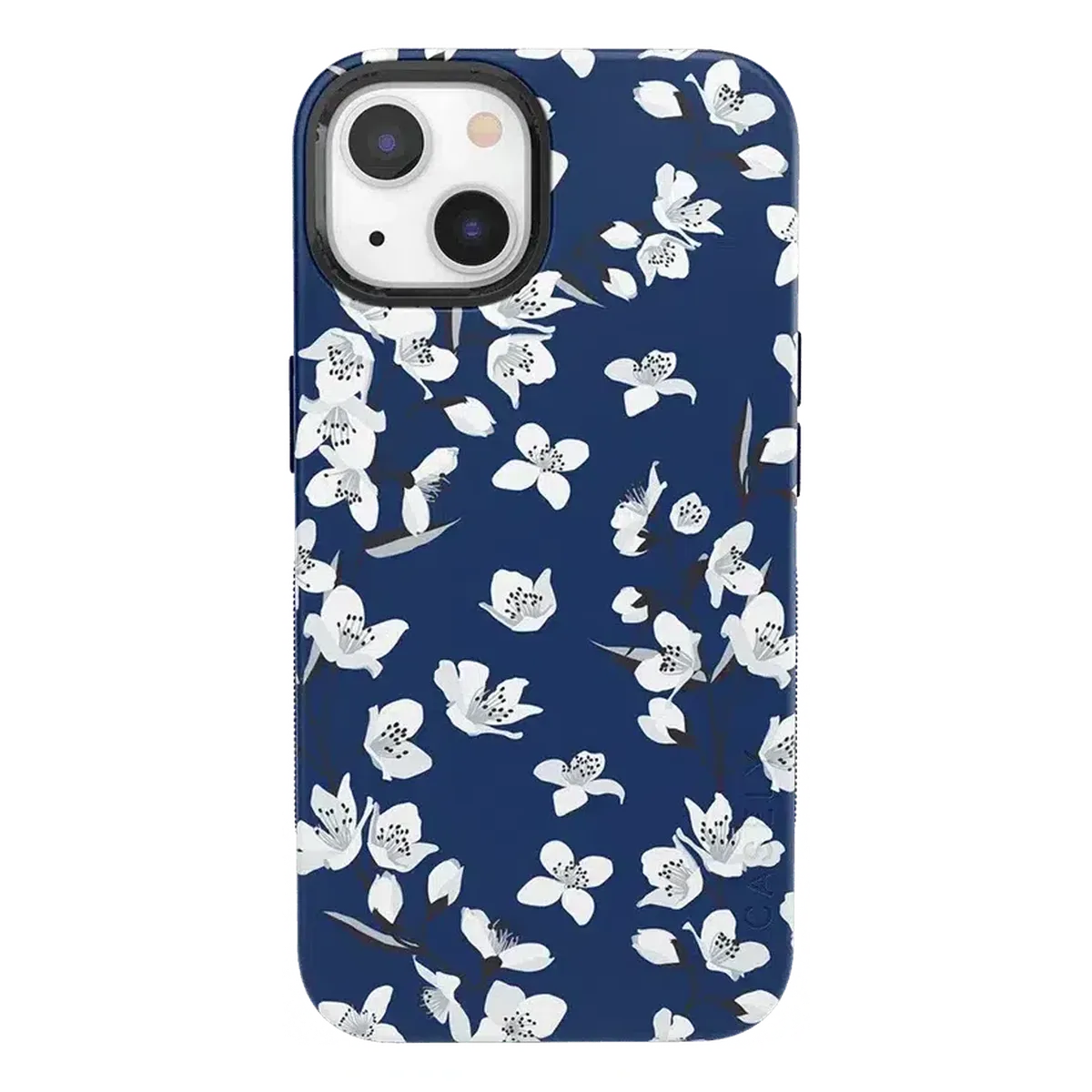 Floral Forest | Navy Cherry Blossom Floral Case iPhone Case get.casely Bold + MagSafe® iPhone 13