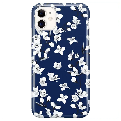 Floral Forest | Navy Cherry Blossom Floral Case iPhone Case get.casely Classic iPhone 11
