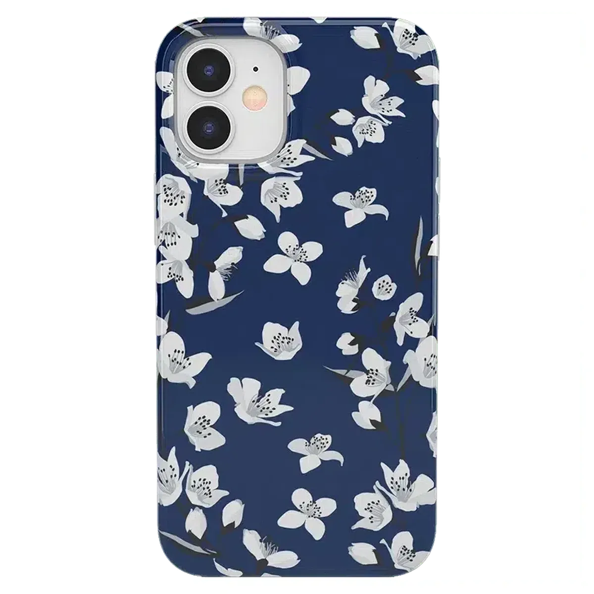 Floral Forest | Navy Cherry Blossom Floral Case iPhone Case get.casely Classic iPhone 12