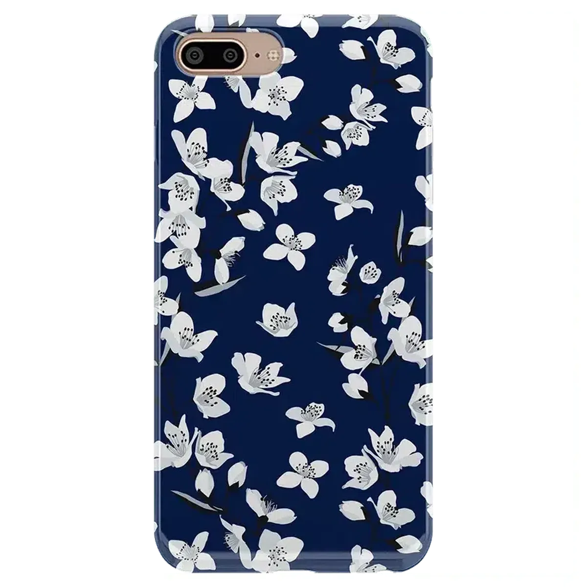 Floral Forest | Navy Cherry Blossom Floral Case iPhone Case get.casely Classic iPhone 6/7/8 Plus