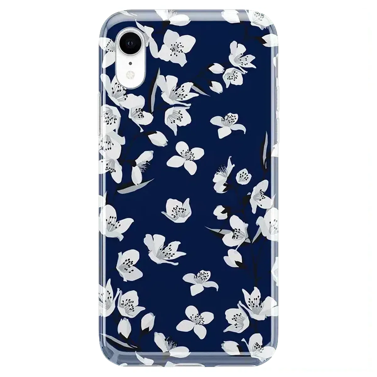 Floral Forest | Navy Cherry Blossom Floral Case iPhone Case get.casely Classic iPhone XR