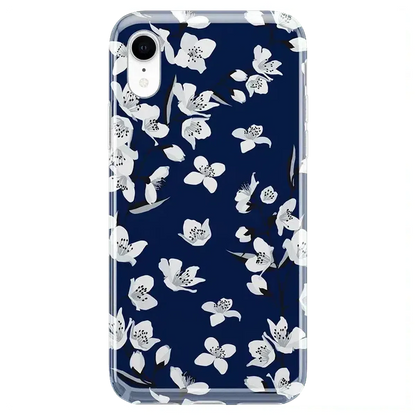 Floral Forest | Navy Cherry Blossom Floral Case iPhone Case get.casely Classic iPhone XR