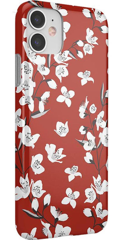 Floral Forest | Red Cherry Blossom Floral Case iPhone Case get.casely