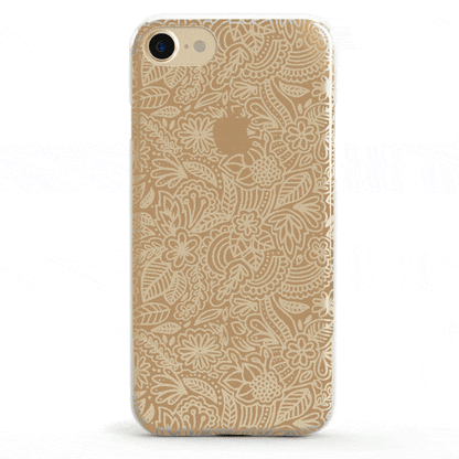Cute Rose Gold Floral Mandala Clear Case iPhone Case Get.Casely
