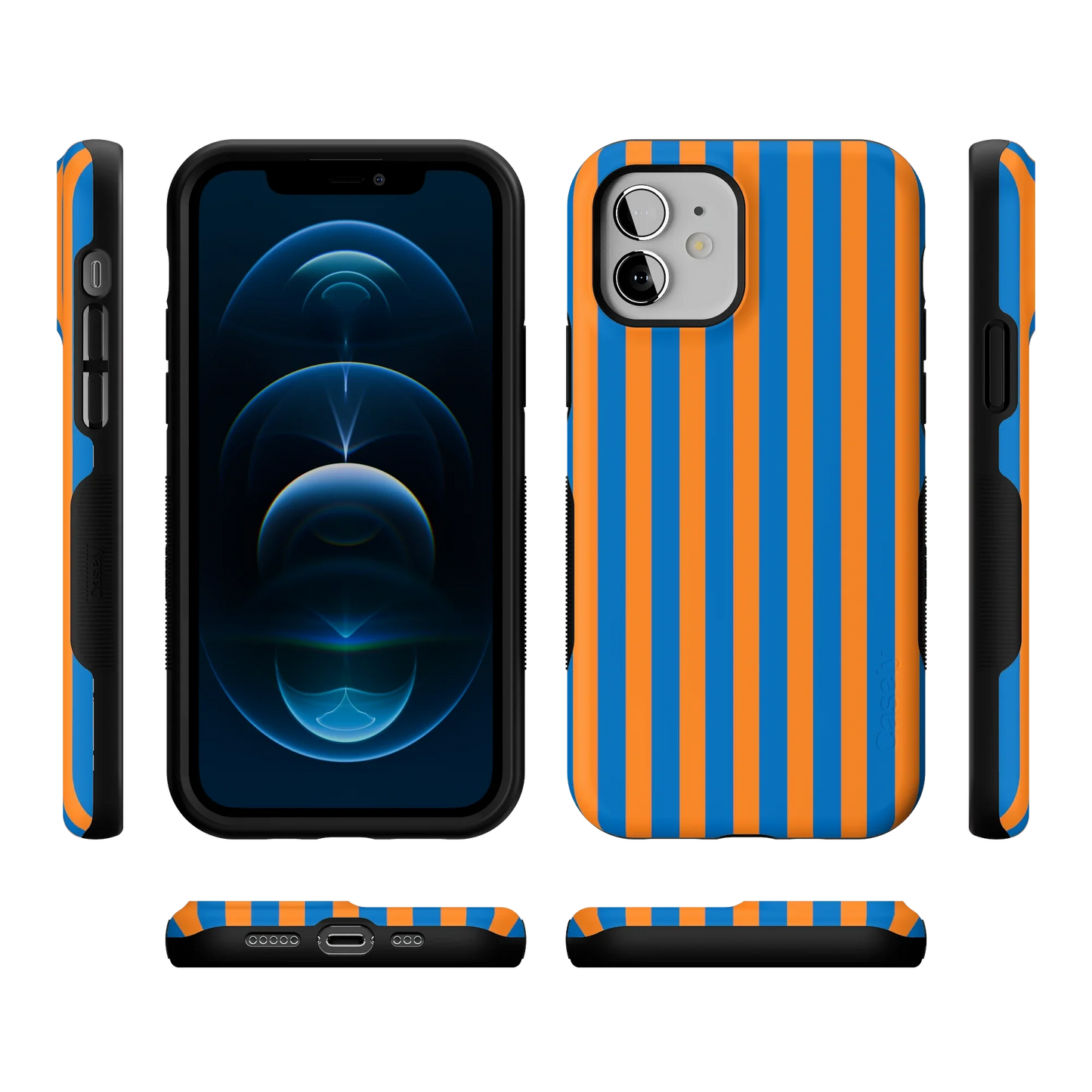 Go New York | Blue & Orange Stripes Case