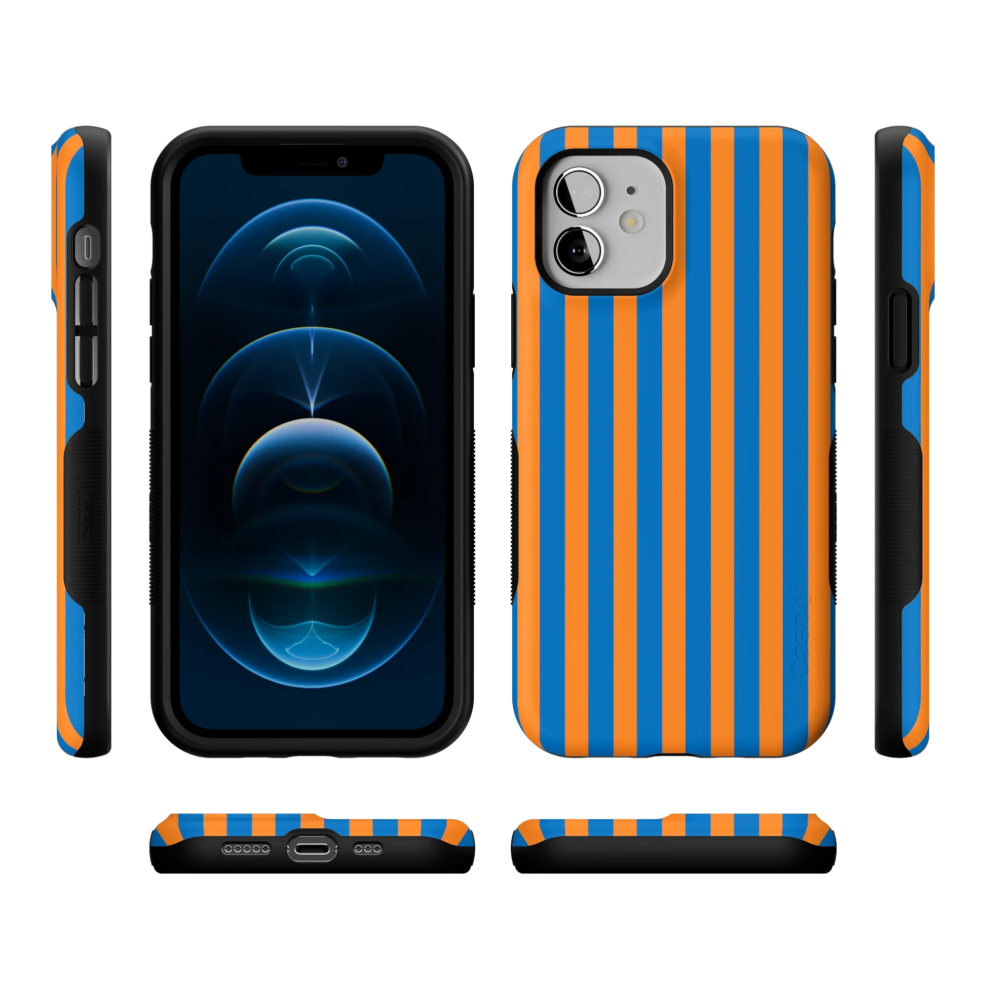 Go New York | Blue & Orange Stripes Case