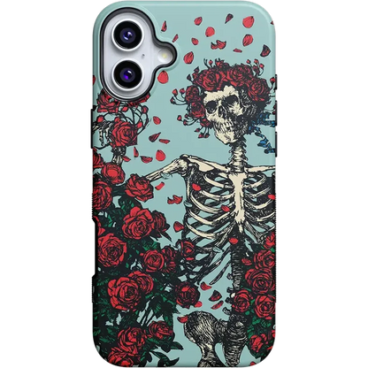 Forever Grateful | Grateful Dead Skeleton Floral Case iPhone Case Grateful Dead Bold + MagSafe® iPhone 16 Plus