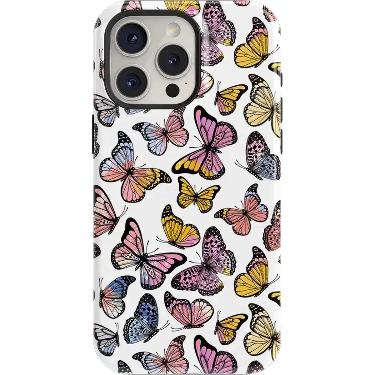 Free Spirit | Rainbow Butterfly Case iPhone Case get.casely Essential + MagSafe® iPhone 15 Pro