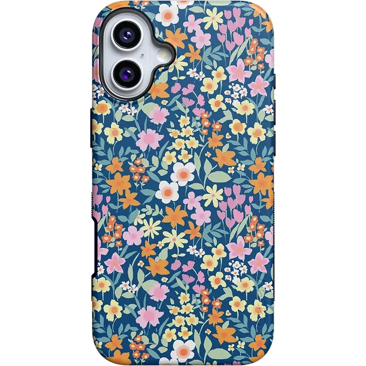 Full Bloom | Navy Floral Case iPhone Case get.casely Bold + MagSafe® iPhone 16 Plus