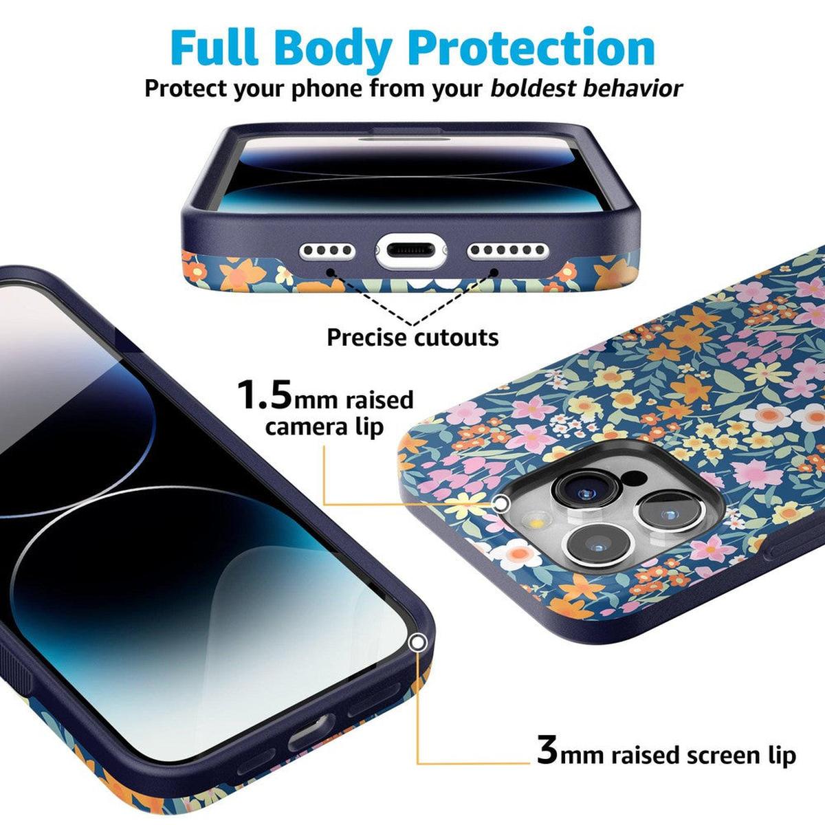 Full Bloom | Navy Floral Case iPhone Case get.casely
