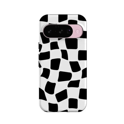 Funky Checkerboard | High Contrast Design Case Phone Case Casetry Essential + MagSafe® Google Pixel 10